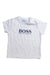 A White Short Sleeve T Shirts from Boss in size 6-12M for boy. (Front View)