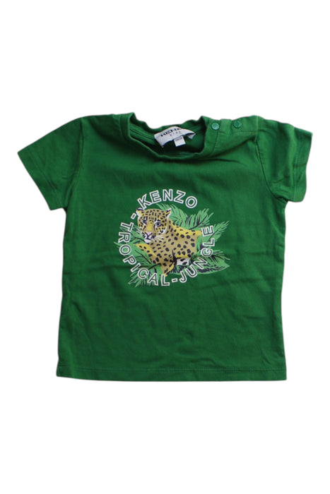A Green Short Sleeve T Shirts from Kenzo in size 6-12M for boy. (Front View)
