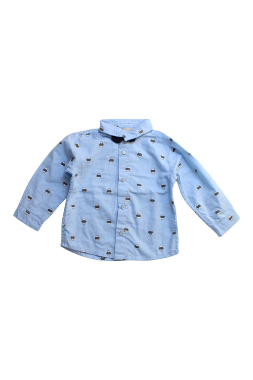 A Blue Long Sleeve Shirts from Chicco in size 6-12M for boy. (Front View)