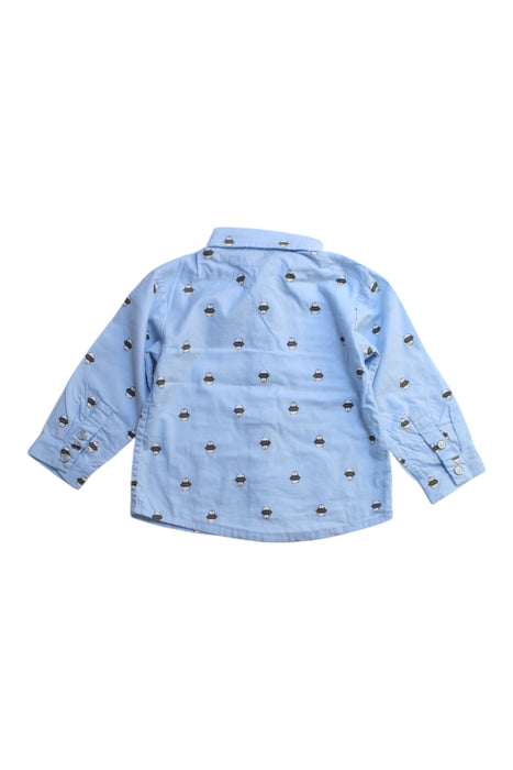 A Blue Long Sleeve Shirts from Chicco in size 6-12M for boy. (Back View)