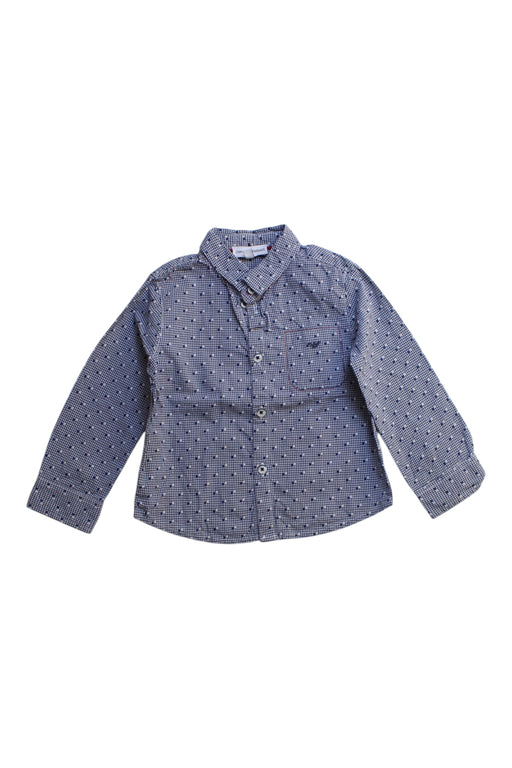 A Blue Long Sleeve Shirts from Emporio Armani in size 12-18M for boy. (Front View)