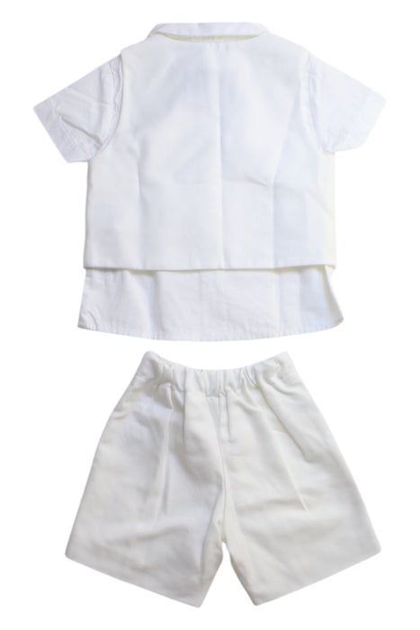 A White Shorts Sets from Beatrice & George in size 12-18M for boy. (Back View)