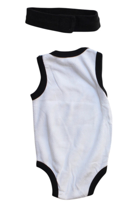 A White Sleeveless Bodysuits from Air Jordan in size 3-6M for boy. (Back View)