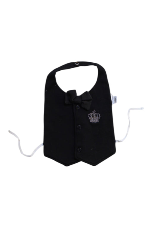 A Black Bibs from Dolce & Gabbana in size 0-3M for boy. (Front View)