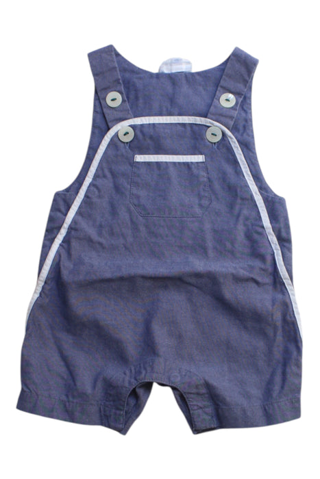 A Blue Overall Shorts from Jacadi in size 0-3M for boy. (Front View)
