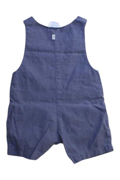 A Blue Overall Shorts from Jacadi in size 0-3M for boy. (Back View)