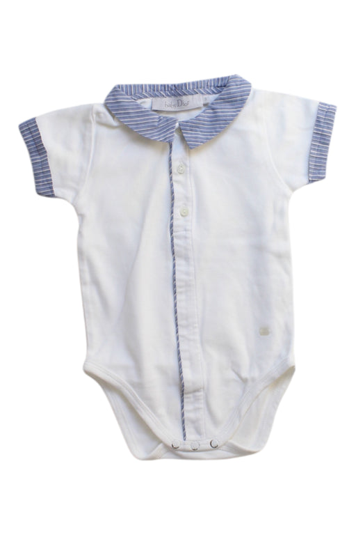 A White Short Sleeve Bodysuits from Dior in size 6-12M for boy. (Front View)