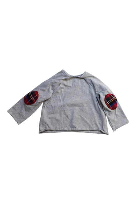 A Grey Long Sleeve Tops from Nanos in size 6-12M for boy. (Back View)