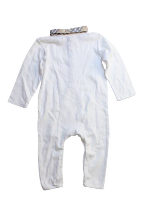 A White Long Sleeve Rompers from Burberry in size 6-12M for boy. (Back View)