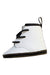 A White Booties from Dr. Martens in size 3-6M for neutral. (Front View)