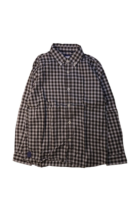 A Blue Long Sleeve Shirts from Massimo Dutti in size 7Y for boy. (Front View)