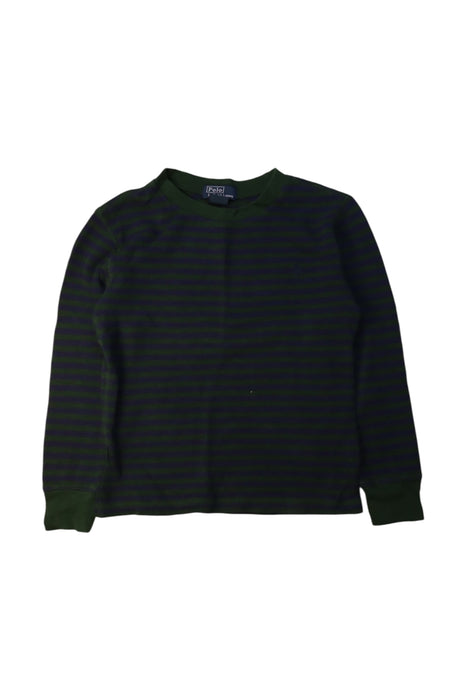 A Green Long Sleeve Tops from Polo Ralph Lauren in size 4T for boy. (Front View)