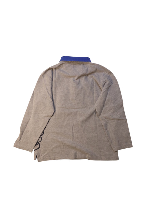 A Grey Long Sleeve Polos from Armani in size 7Y for boy. (Back View)