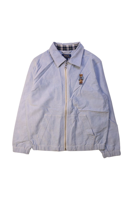 A Blue Lightweight Jackets from Polo Ralph Lauren in size 6T for boy. (Front View)