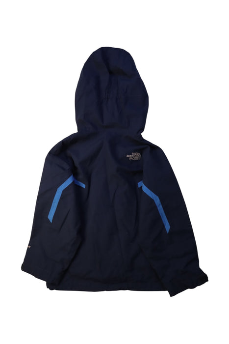 A Navy Rain Jackets from The North Face in size 5T for boy. (Back View)