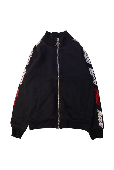 A Black Lightweight Jackets from MSGM in size 6T for boy. (Front View)