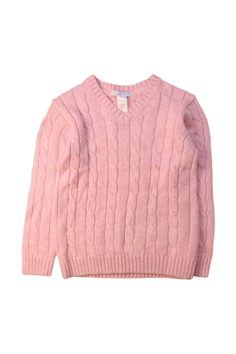 A Pink Knit Sweaters from Janie & Jack in size 4T for girl. (Front View)