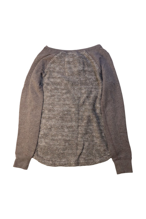 A Grey Long Sleeve Tops from Abercrombie & Fitch in size 11Y for girl. (Back View)