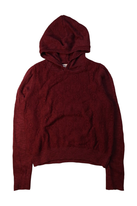 A Burgundy Hooded Sweatshirts from Abercrombie & Fitch in size 11Y for girl. (Front View)
