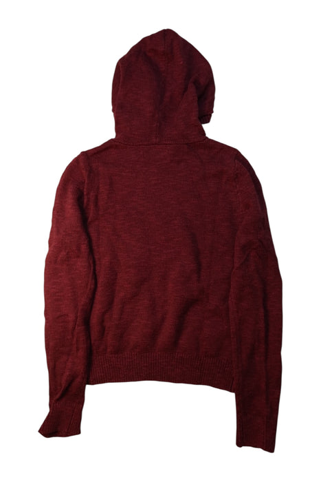 A Burgundy Hooded Sweatshirts from Abercrombie & Fitch in size 11Y for girl. (Back View)