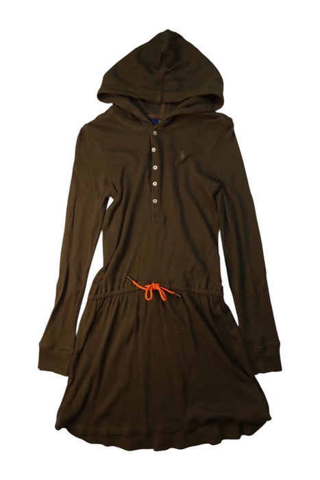A Brown Long Sleeve Dresses from Polo Ralph Lauren in size 8Y for girl. (Front View)