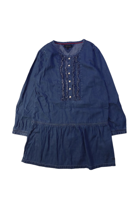 A Navy Long Sleeve Dresses from Tommy Hilfiger in size 7Y for girl. (Front View)