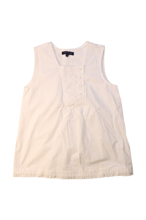 A White Sleeveless Tops from Tommy Hilfiger in size 12Y for girl. (Front View)