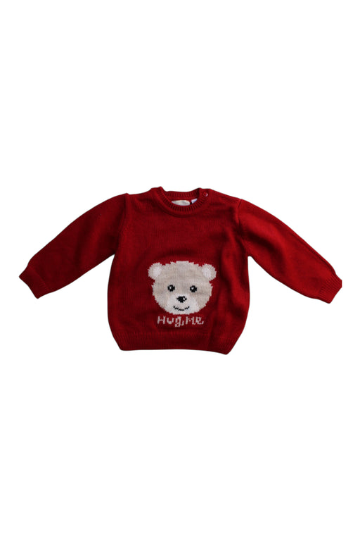 A Red Crewneck Sweatshirts from Chicco in size 6-12M for boy. (Front View)