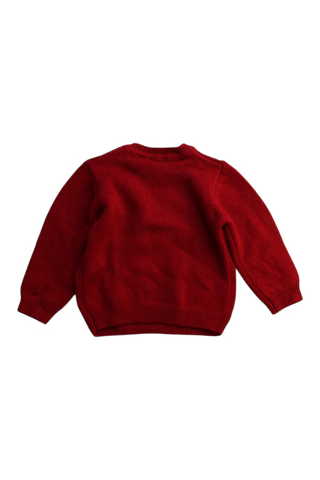 A Red Crewneck Sweatshirts from Chicco in size 6-12M for boy. (Back View)