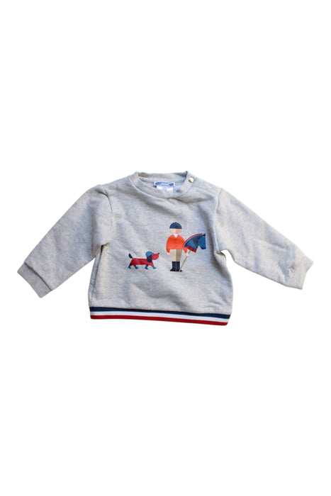 A Grey Crewneck Sweatshirts from Jacadi in size 6-12M for boy. (Front View)