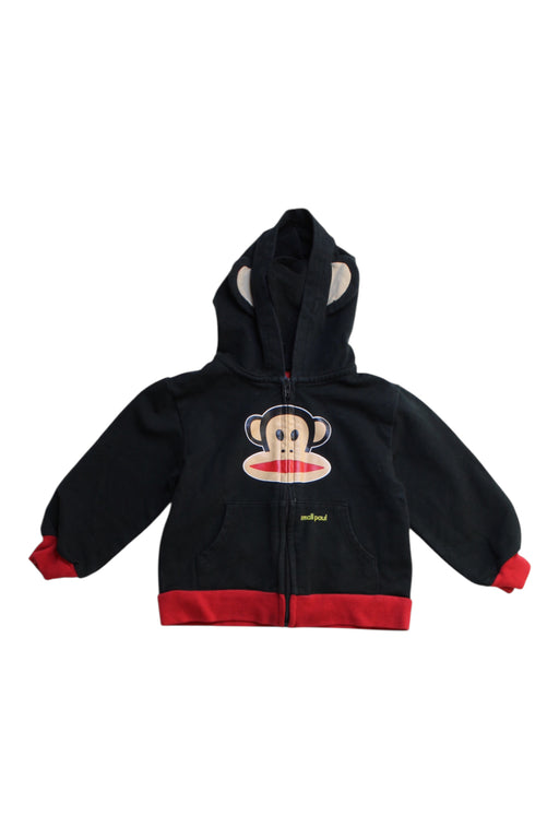 A Black Zippered Sweatshirts from Paul Frank in size 12-18M for boy. (Front View)