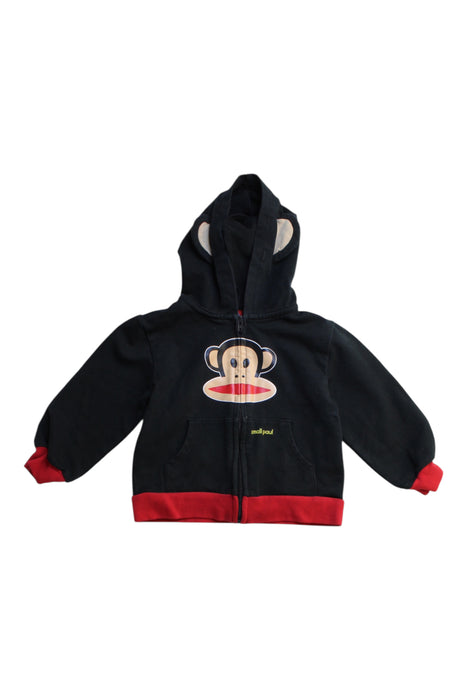 A Black Zippered Sweatshirts from Paul Frank in size 12-18M for boy. (Front View)
