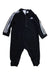 A Black Long Sleeve Rompers from Adidas in size 12-18M for boy. (Front View)