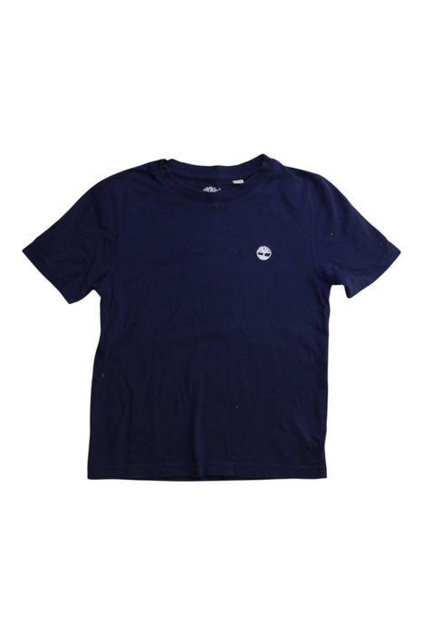 A Navy Short Sleeve T Shirts from Timberland in size 5T for boy. (Front View)