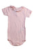 A Pink Short Sleeve Bodysuits from Petit Bateau in size 12-18M for girl. (Front View)