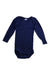 A Navy Long Sleeve Bodysuits from Petit Bateau in size 18-24M for boy. (Front View)