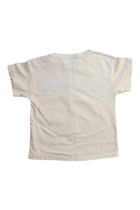 A Beige Short Sleeve T Shirts from Petit Bateau in size 12-18M for girl. (Back View)