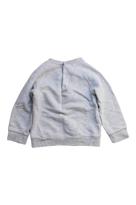 A Grey Crewneck Sweatshirts from Petit Bateau in size 12-18M for boy. (Back View)