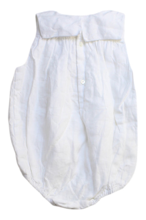 A White Sleeveless Rompers from Jacadi in size 6-12M for girl. (Back View)