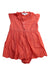 A Orange Sleeveless Rompers from Chateau de Sable in size 6-12M for girl. (Front View)