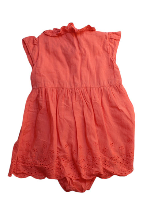 A Orange Sleeveless Rompers from Chateau de Sable in size 6-12M for girl. (Back View)