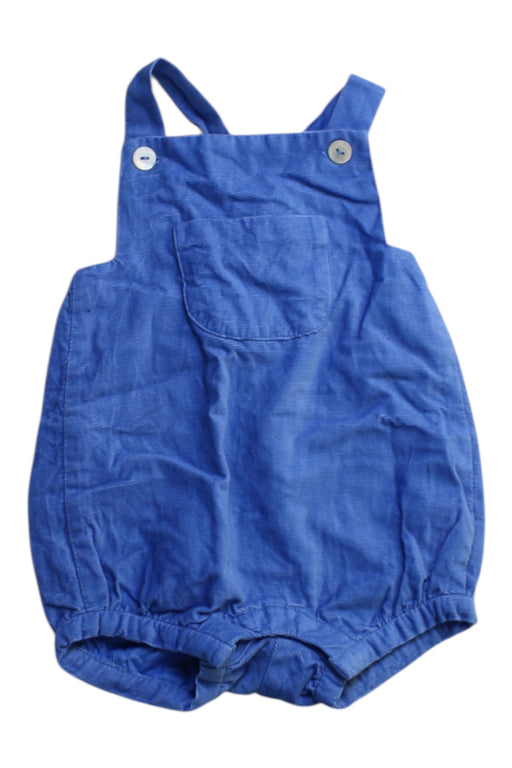 A Blue Overall Shorts from Jacadi in size 3-6M for girl. (Front View)