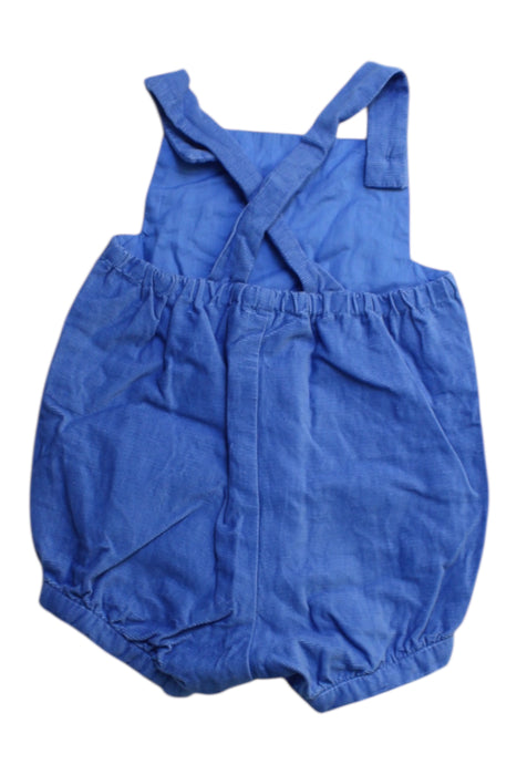 A Blue Overall Shorts from Jacadi in size 3-6M for girl. (Back View)