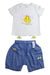 A White Shorts Sets from Balabala in size 12-18M for girl. (Front View)