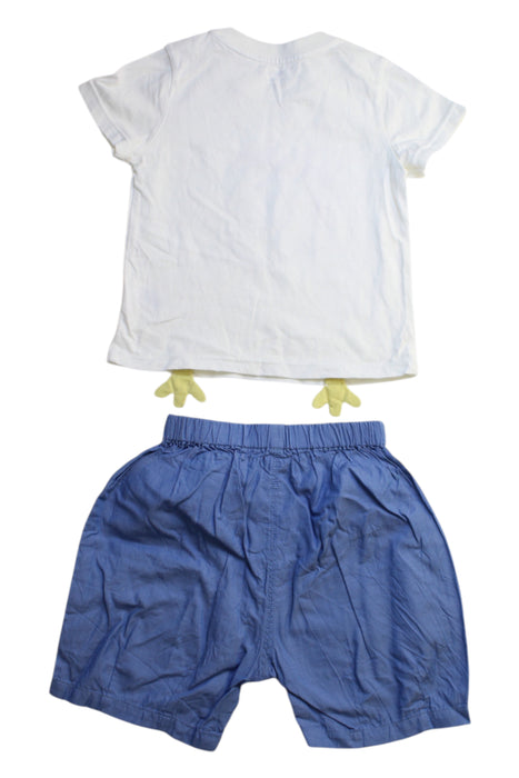 A White Shorts Sets from Balabala in size 12-18M for girl. (Back View)