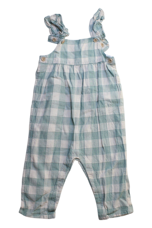 A Blue Long Overalls from Cyrillus in size 12-18M for girl. (Front View)