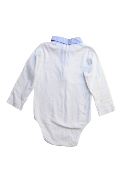A White Long Sleeve Bodysuits from Jacadi in size 12-18M for girl. (Back View)