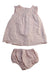 A Pink Dress Sets from Petit Bateau in size 12-18M for girl. (Front View)