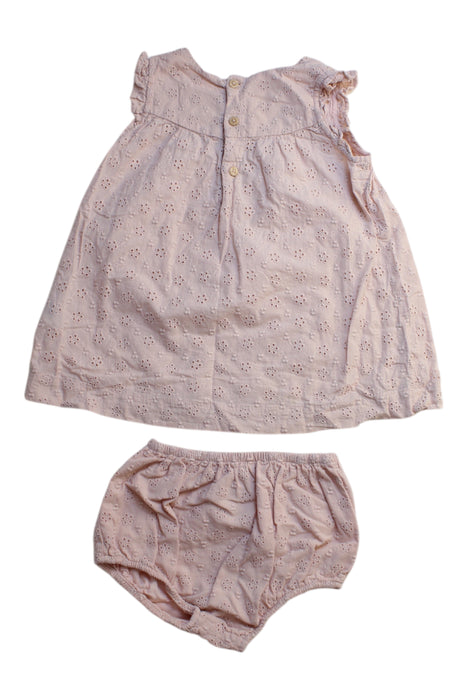 A Pink Dress Sets from Petit Bateau in size 12-18M for girl. (Back View)
