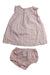 A Pink Dress Sets from Petit Bateau in size 12-18M for girl. (Back View)